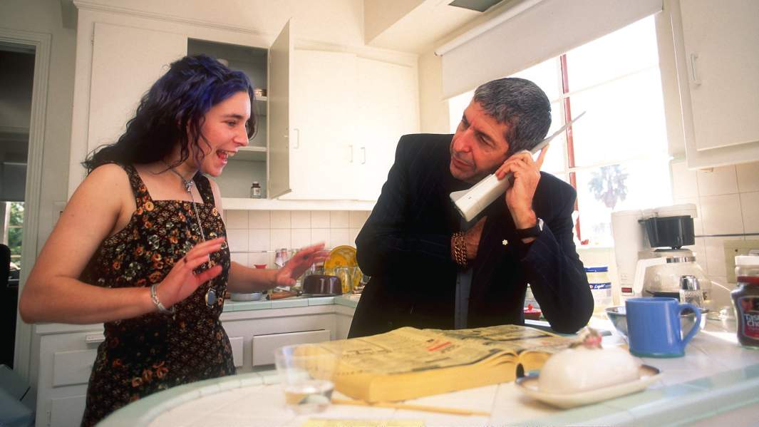 Леонард Коэн с дочерью Лоркой Коэн