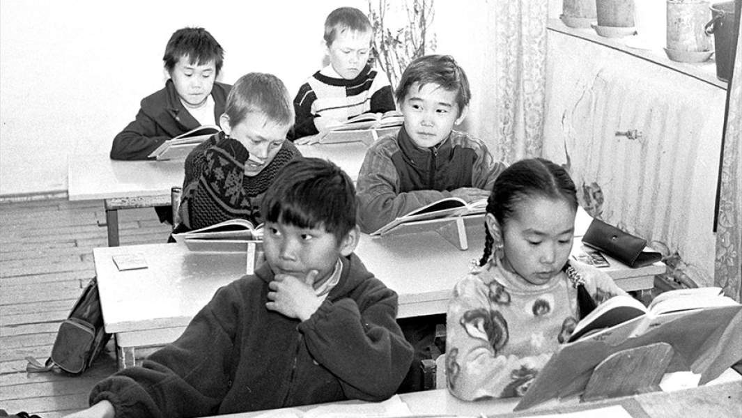 Ученики школы в селе Гвасюги