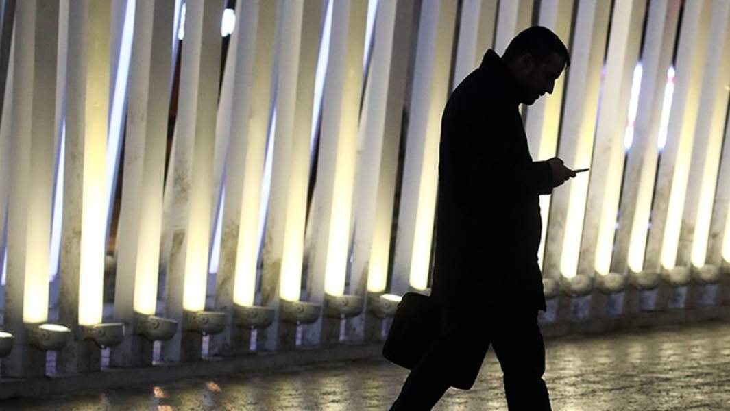 Мужчина на Триумфальной площади. 