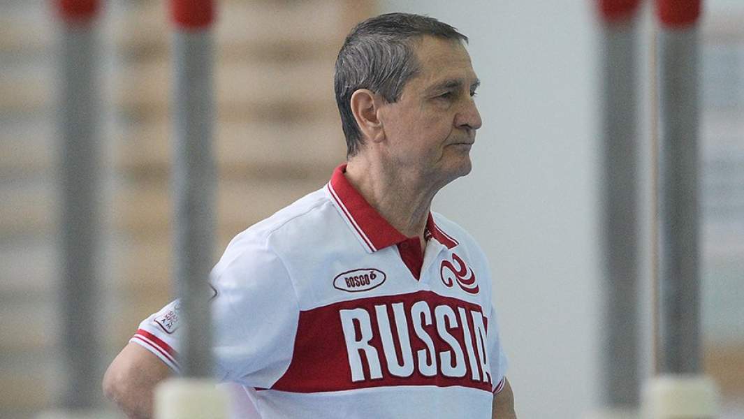 Главный тренер сборной России по спортивной гимнастике Андрей Родионенко во время тренировки