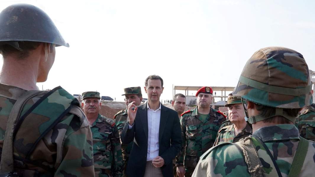 Визит президента Сирии Башара Асада в военный штаб в Идлибе