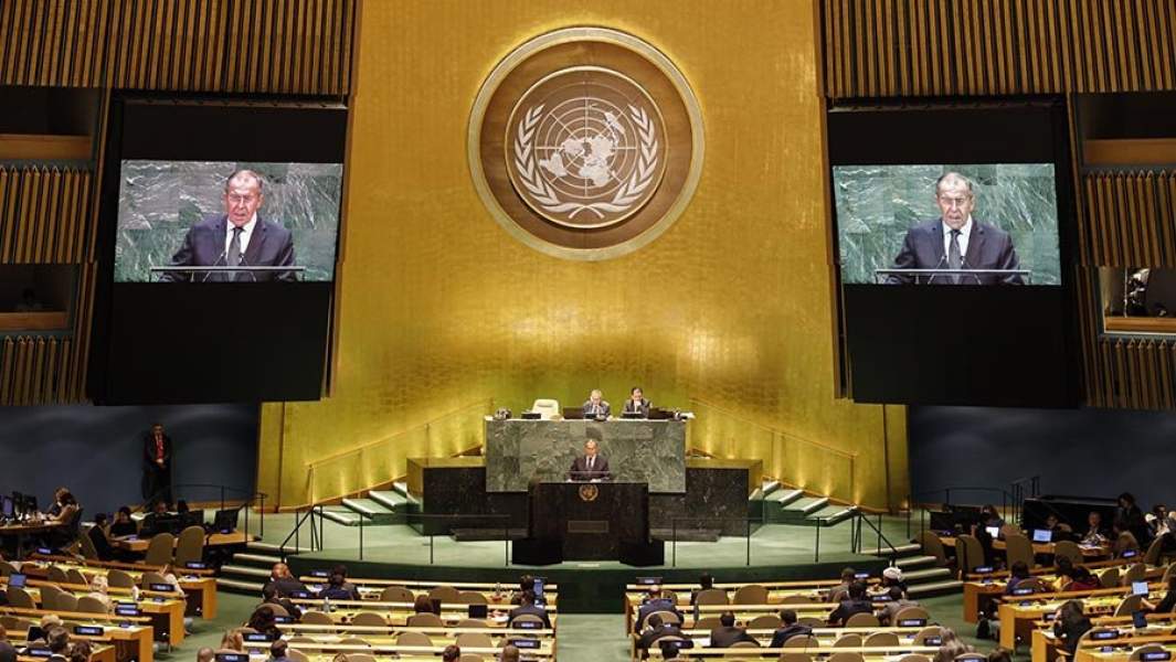Министр иностранных дел Российской Федерации Сергей Лавров на 74-ой сессии Генассамблеи ООН 