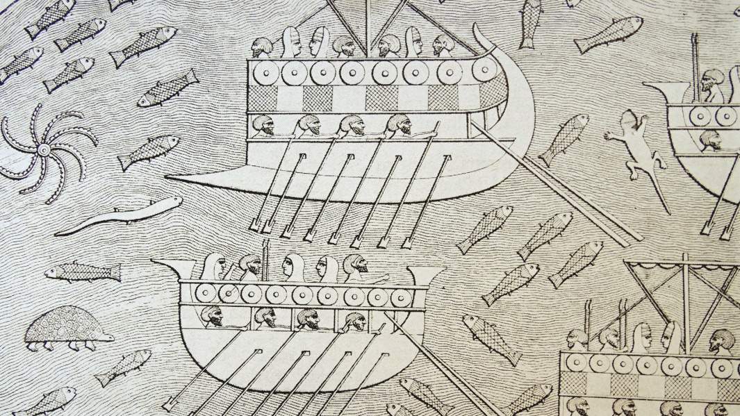 Изображения торговых и военных судов Финикийцев 