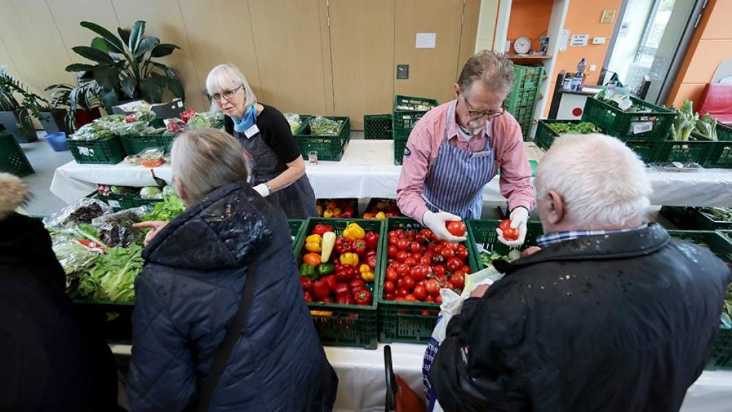 Раздача еды в Германии