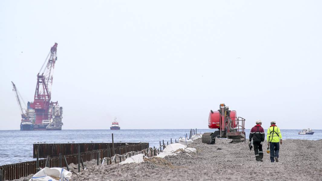 Участок строительства газопровода «Северный поток-2» в Ленинградской области