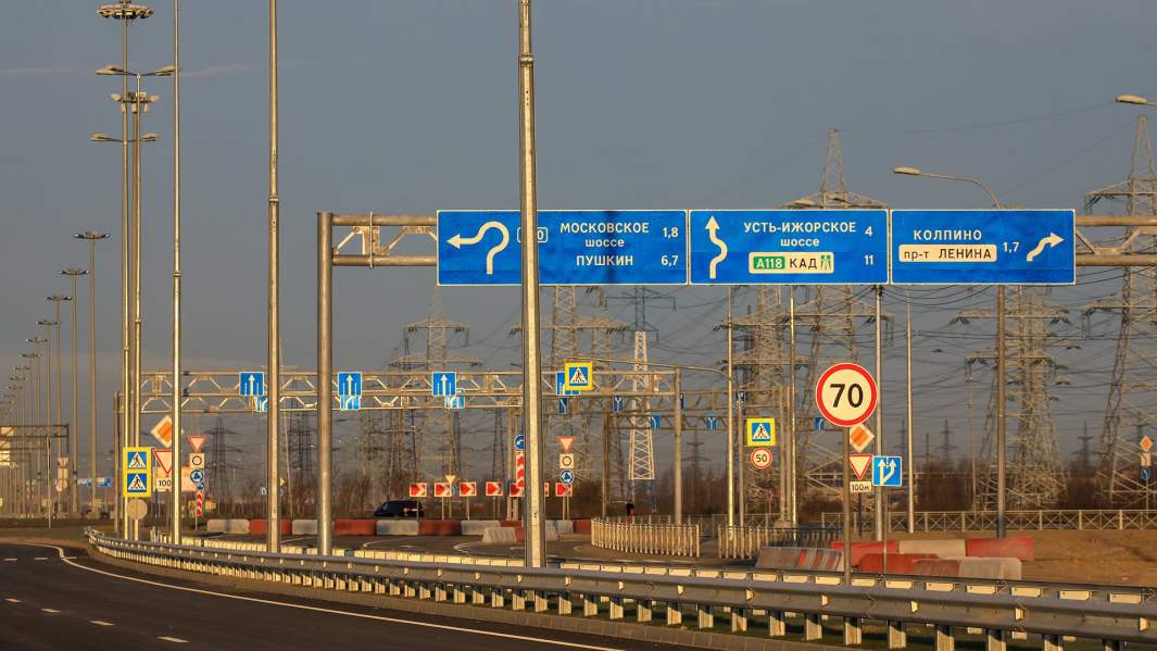 Участок трассы М-11 в Ленинградской области