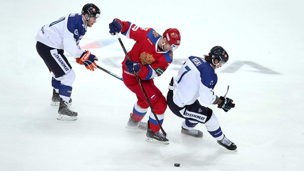 Александр Кадейкин в матче Россия – Финляндия