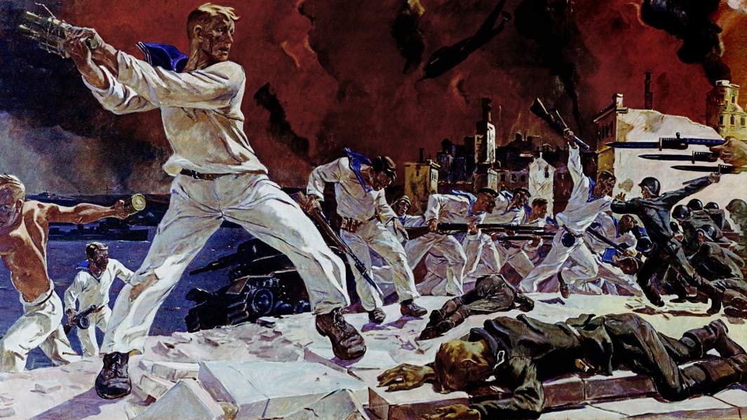 Картина «Оборона Севастополя» (1942) художника Александра Дейнеки