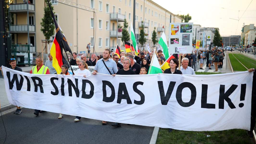 Митинг ультраправых в Хемнице