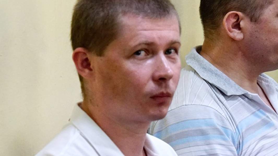 Евгений Мефедов во время заседания Ильичевского городского суда по делу о массовых беспорядках на Греческой площади в Одессе. 18 сентября 2017 года