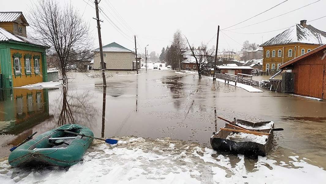 Паводок в одном из населенных пунктов Солигаличского района