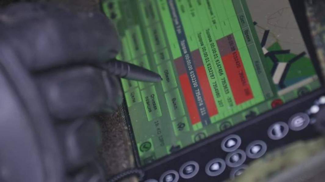 Интерфейс командирского планшета КРУС «Стрелец» 