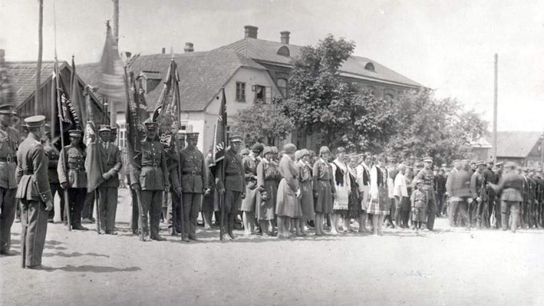 Смотр 12-го полка Союза стрелков Литвы в Паневежисе. 1930 год