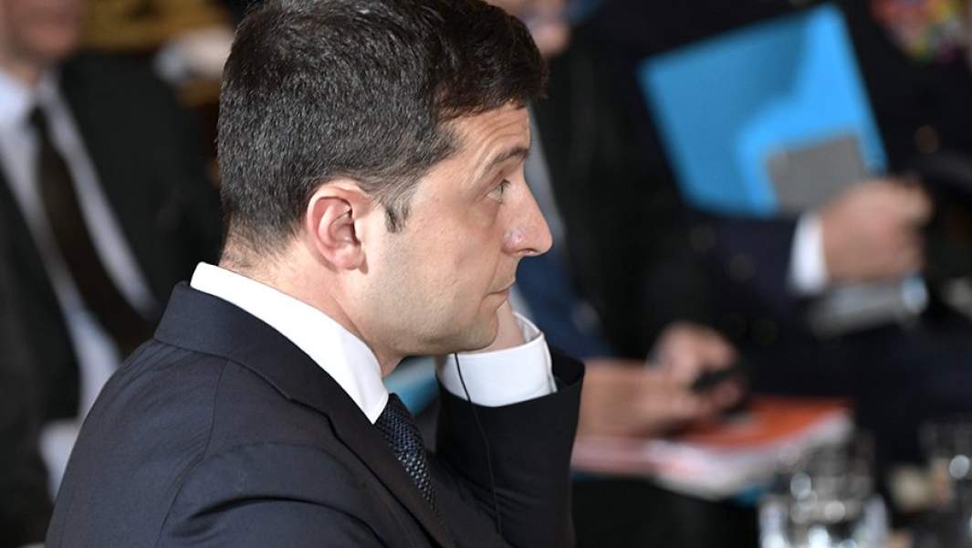 Президент Украины Владимир Зеленский во время встречи в «Нормандском формате» в Елисейском дворце