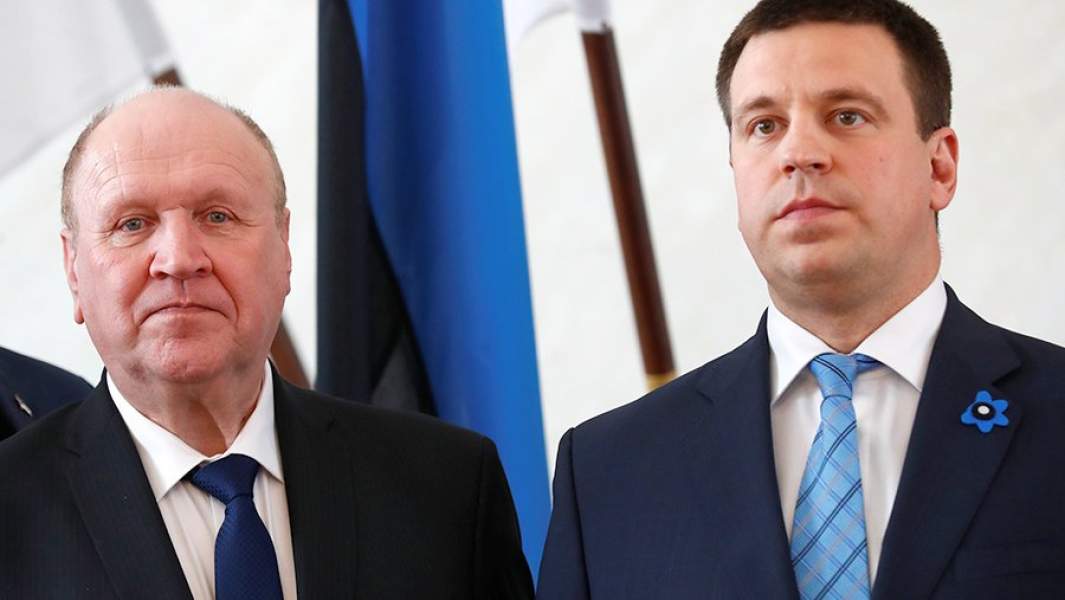 Министр внутренних дел Эстонии Март Хельме и премьер-министр Эстонии Юри Ратас