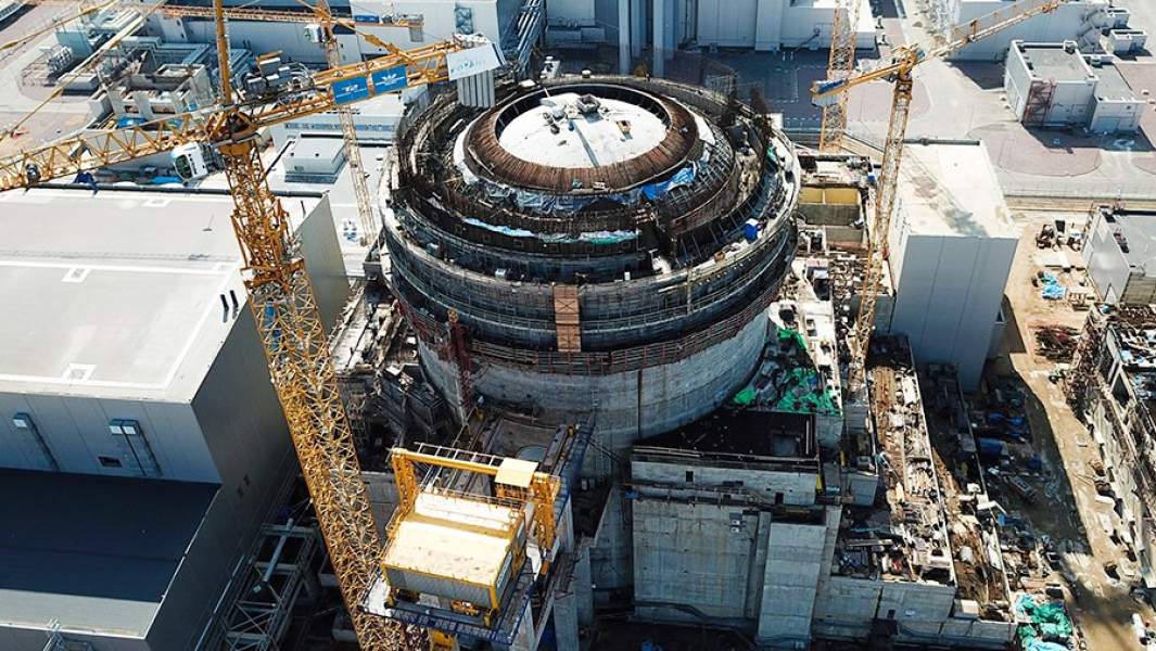 Вид на строящуюся Ленинградскую АЭС