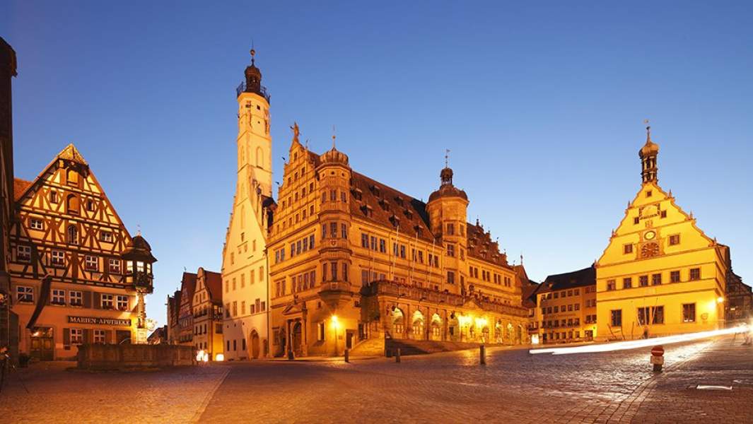 Улицы ночного Ротенбурга-на-Таубере