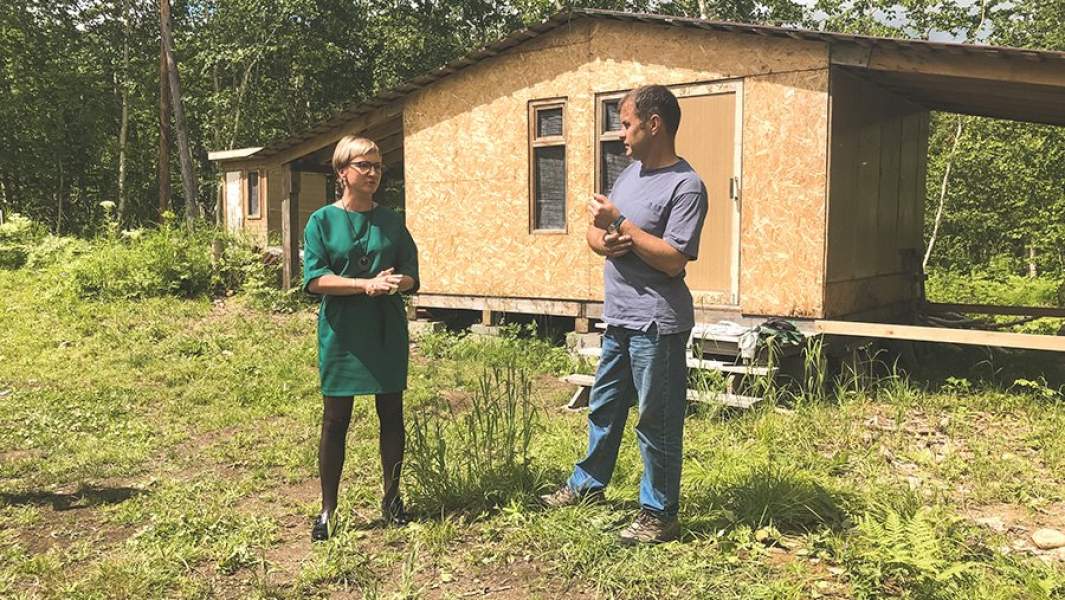 Руководитель проекта приоритетных проектов развития Камчатского края Юлия Харитонова и Андрей Гулей