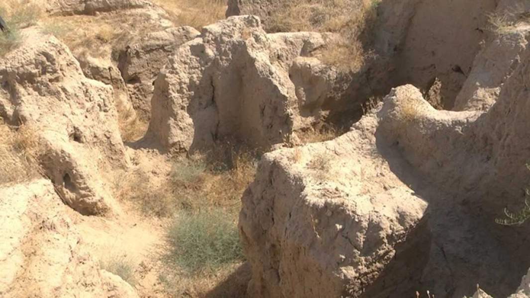 Раскопки дворца Деваштича в городе Пенджикент в Таджикистане