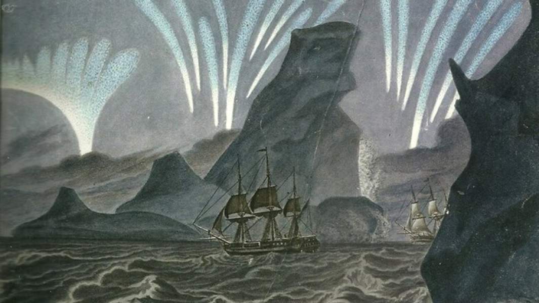 Южное сияние. Акварель из альбома П. Михайлова