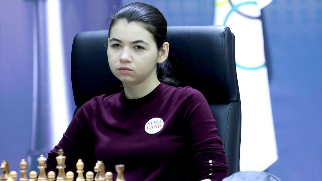 Александра Горячкина (Россия) во время шахматного турнира за звание чемпионки мира по шахматам