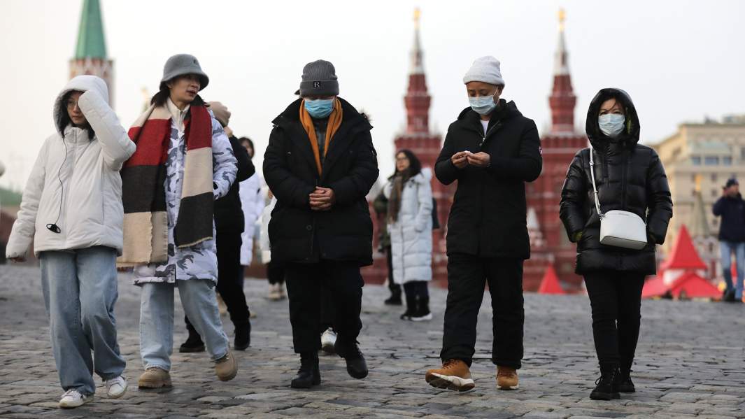 Китайские туристы на Красной площади