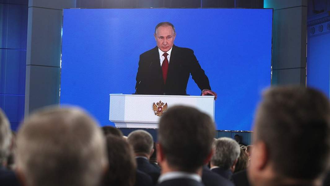 Президент РФ Владимир Путин выступает с ежегодным посланием Федеральному Собранию. 15 января 2020 года