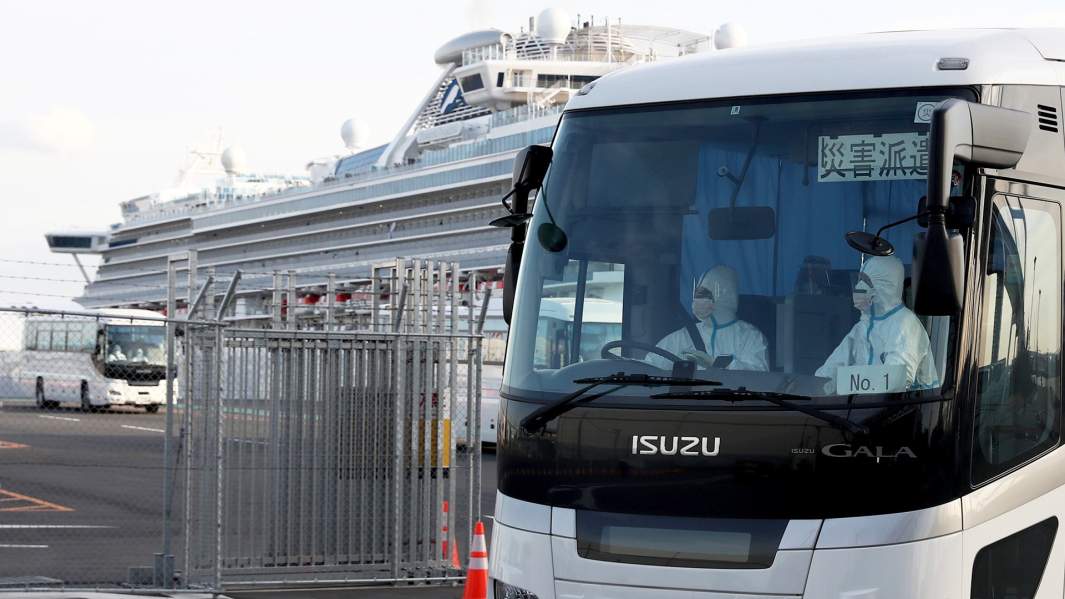 Эвакуация пассажиров с лайнера «Diamond Princess»