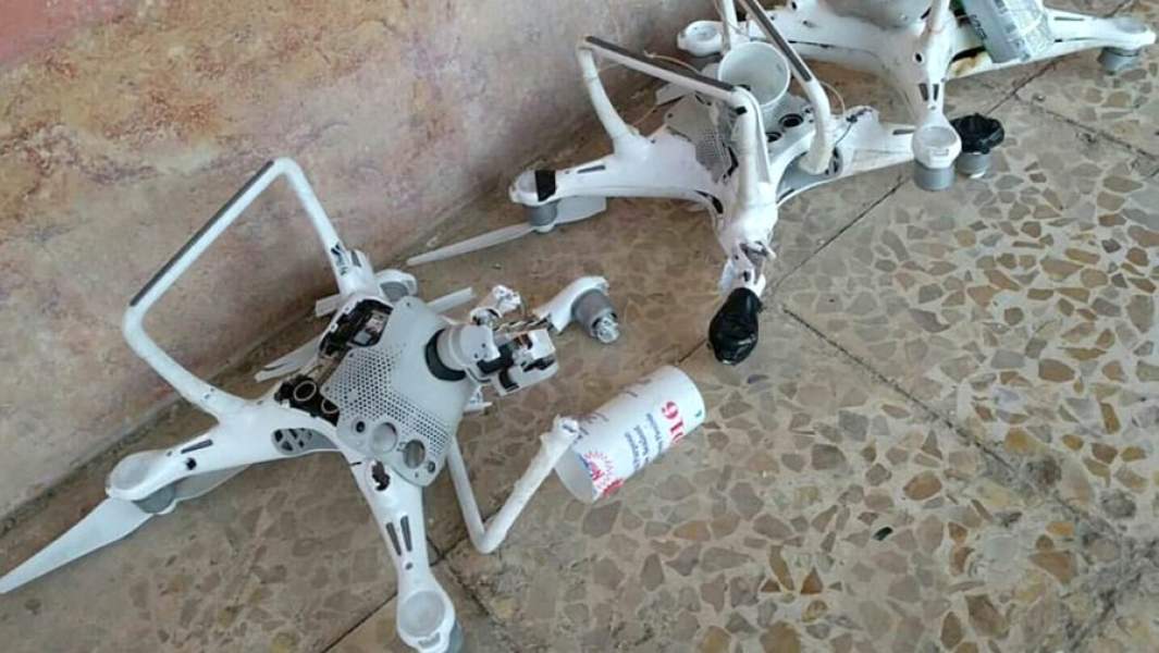 Захваченные в Сирии дроны ИГИЛ, использовавшиеся для сбрасывания бомб
