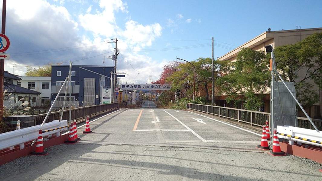 Город Футаба, эвакуированный в результате аварии на АЭС «Фукусима-1» в 2011 году