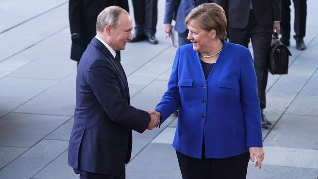 Владимир Путин и Ангела Меркель