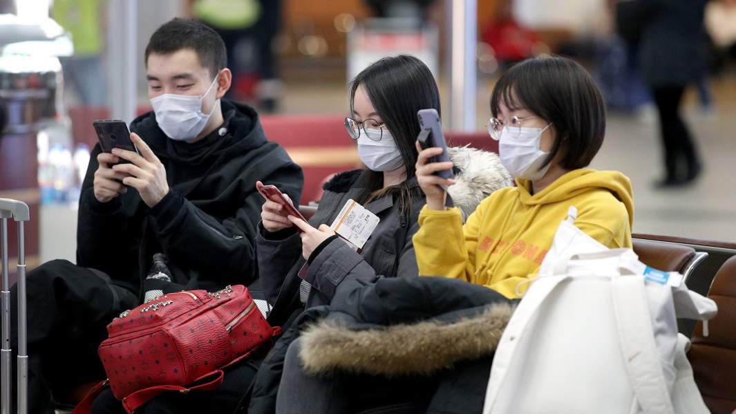 аэропорт китай пассажиры  россия вирус короновирус