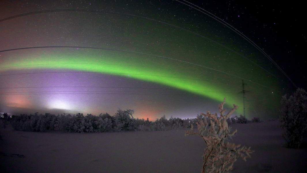 Северное сияние в Мурманской области