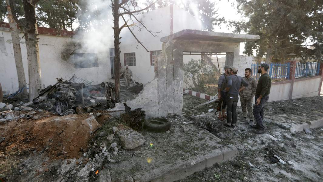 Последствия бомбардировки сирийского поселения Тель-Абьяд