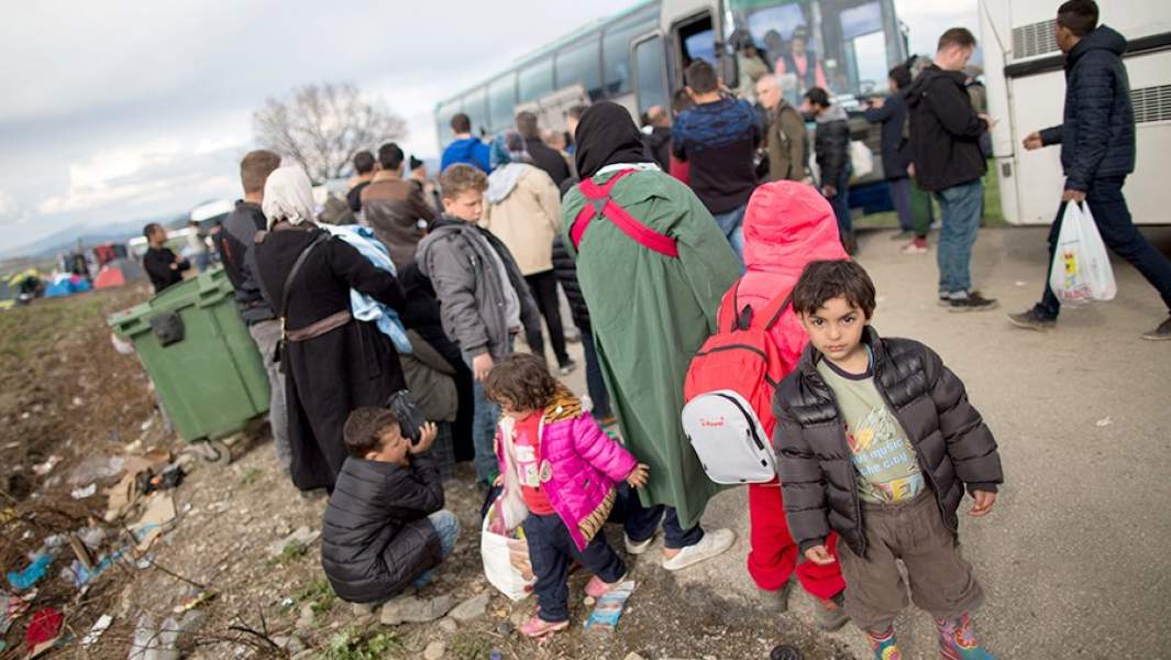 Беженцы на греко-македонской границе