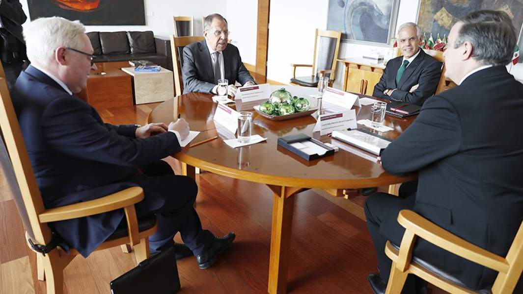 Сергей Лавров, Марсело Эбрард, Сергей Рябков и Хулиан Вентура Валеро