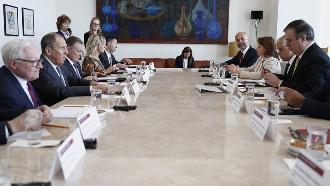 Сергей Лавров и министр иностранных дел Мексики Марсело Эбрард