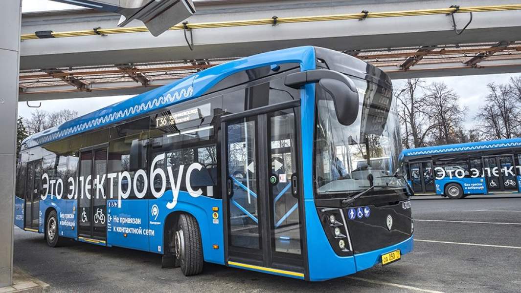 Станция зарядки пассажирского электробуса