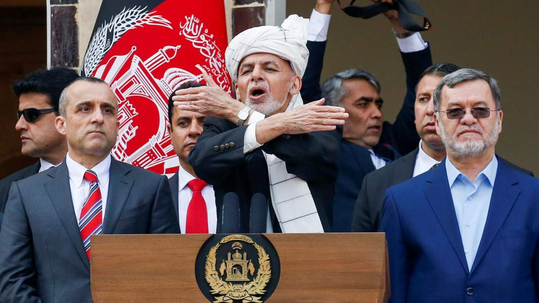 Выступление президент Афганистана Ашрафа Гани во время своей инаугурации в Кабуле