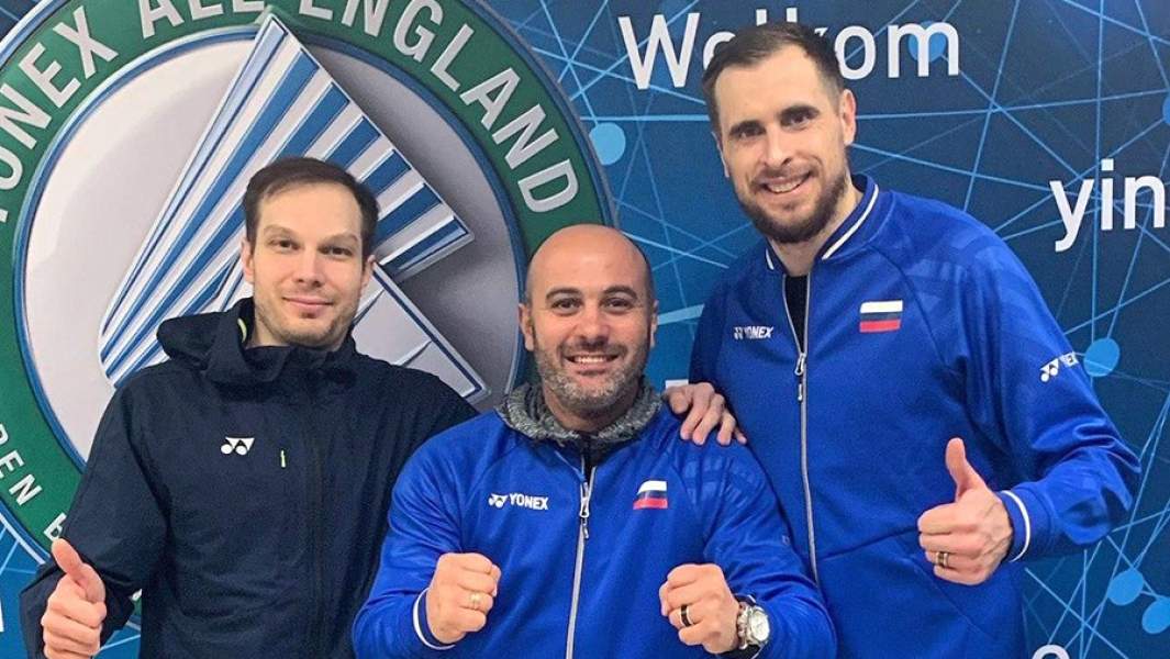 Иван Созонов и Владимир Иванов (справа) на турнире YONEX All England Open 2020 в Бирмингеме