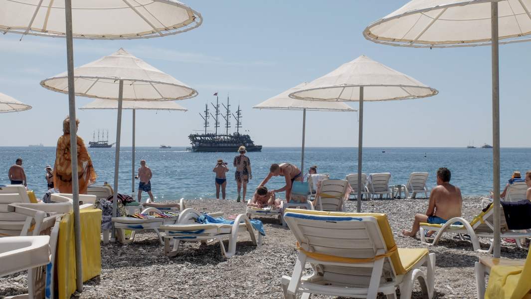 пляж отдых турция