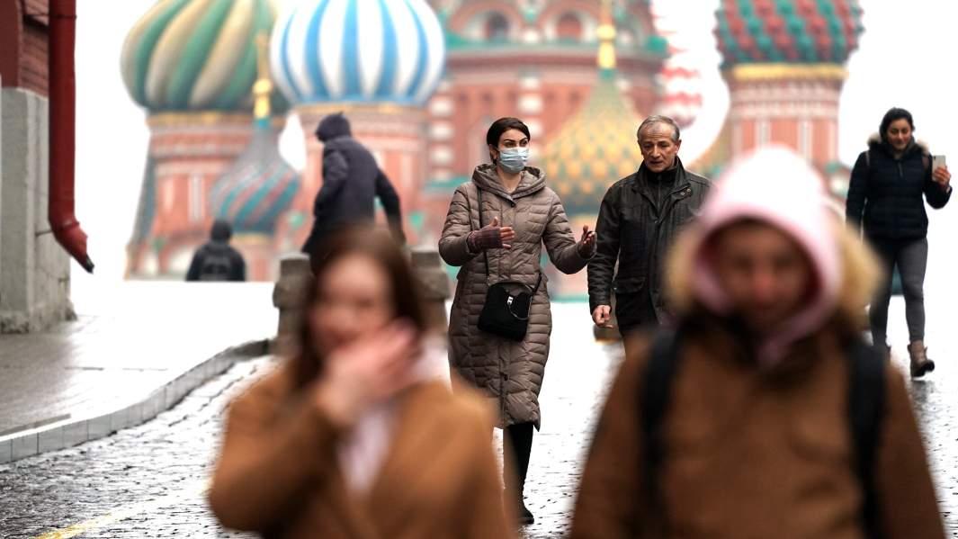 Туристы в Москве