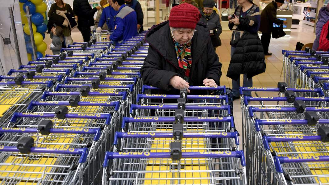 тележки магазин лента