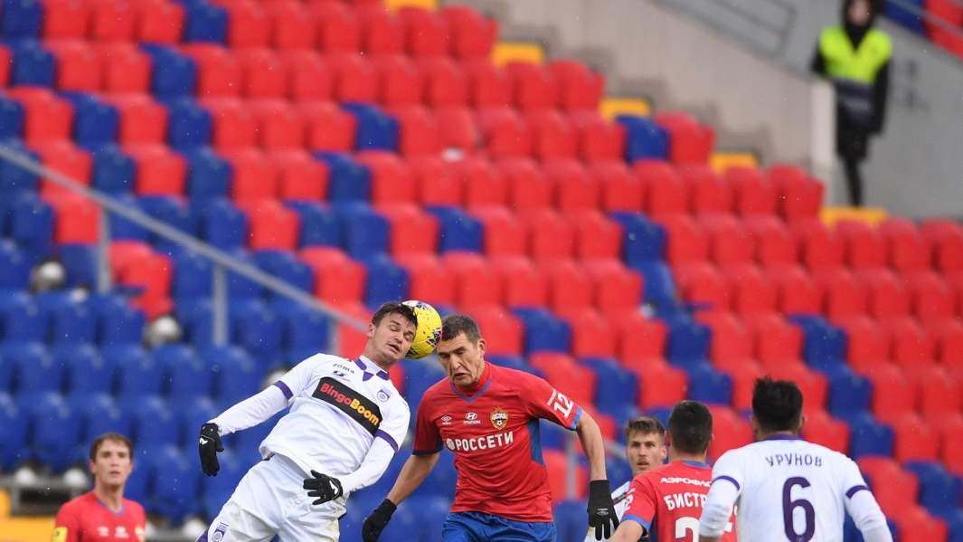 Матч чемпионата России по футболу среди клубов Премьер-лиги между командами ПФК ЦСКА (Москва) и ФК Уфа