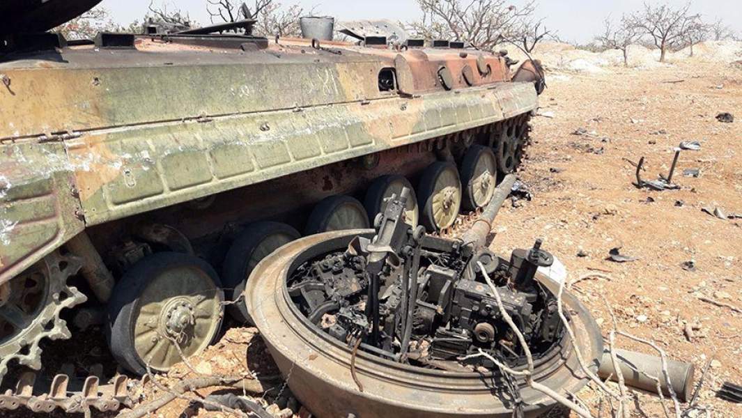 БМП, уничтоженная во время боев в провинции Идлиб