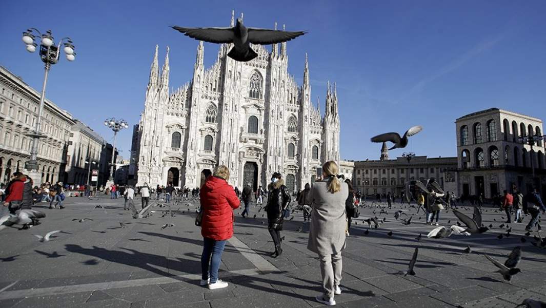 Туристы в Италии во время вспышки коронавируса 