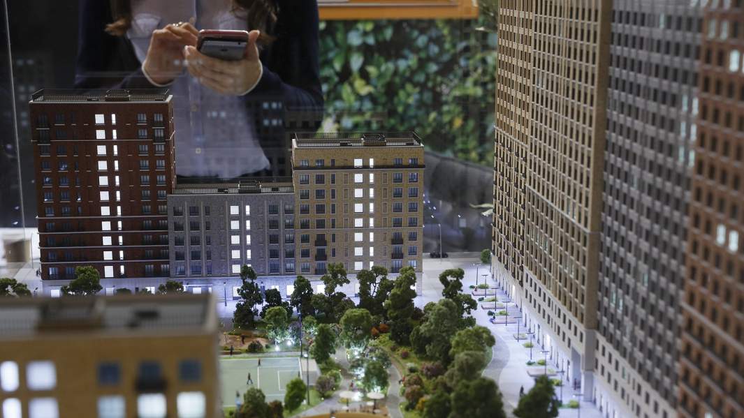 макет жилого квартала 