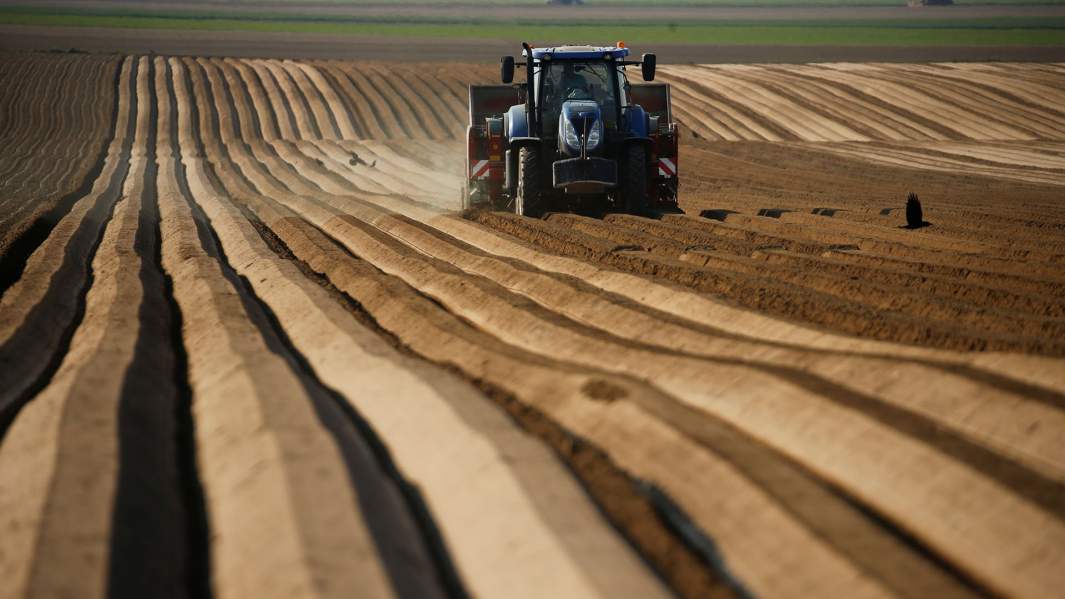 поле трактор европа
