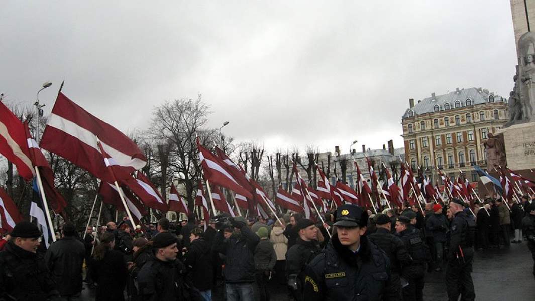 День памяти латышских легионеров, шествие 16 марта 2008 года