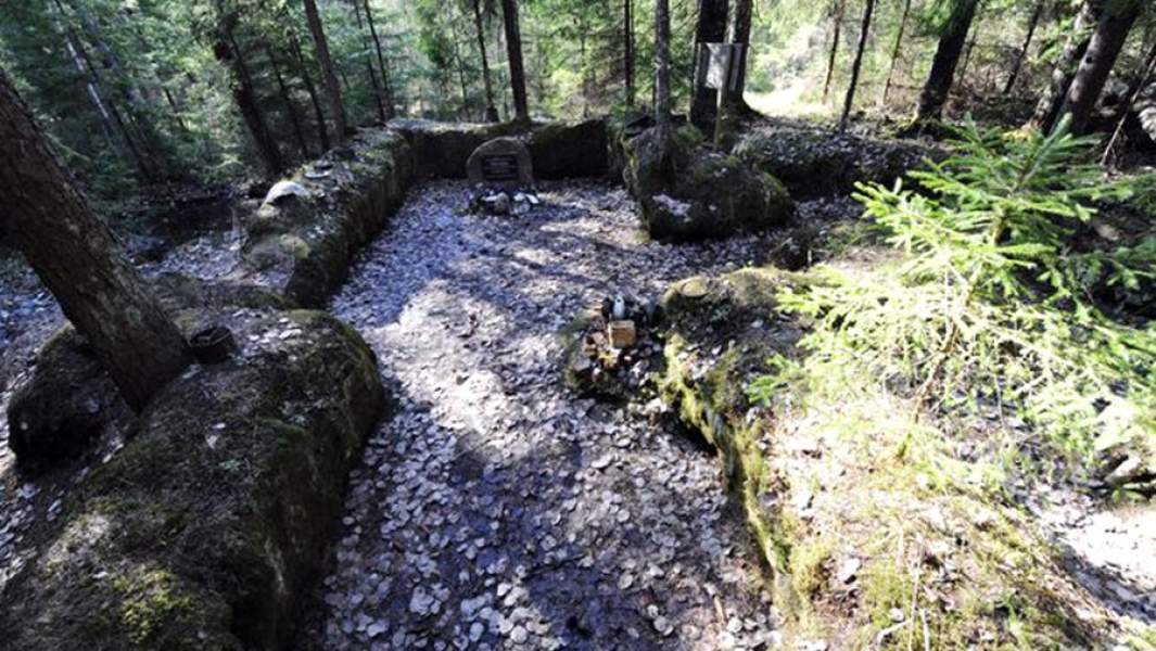 Место, где располагался один из бункеров «лесных братьев»